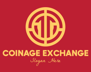 Coinage - Golden Intricate Coin logo design