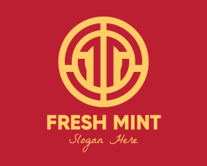 Mint - Golden Intricate Coin logo design