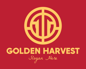Golden - Golden Intricate Coin logo design