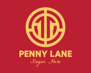 Penny - Golden Intricate Coin logo design