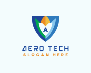 Tech Cyberspace Shield logo design