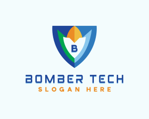 Tech Cyberspace Shield logo design