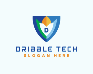 Tech Cyberspace Shield logo design