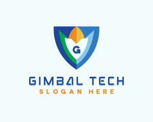 Tech Cyberspace Shield logo design