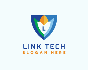 Tech Cyberspace Shield logo design