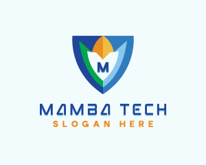 Tech Cyberspace Shield logo design