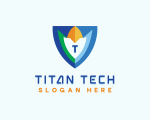 Tech Cyberspace Shield logo design