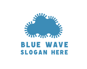 Blue Gear Cloud logo design