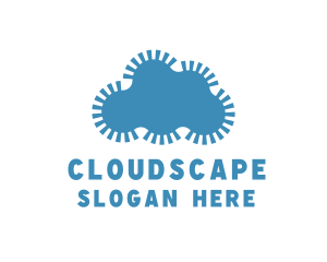 Blue Gear Cloud logo design