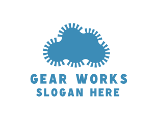 Blue Gear Cloud logo design