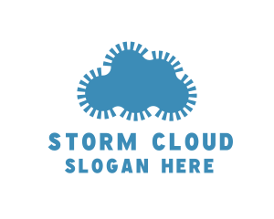 Blue Gear Cloud logo design