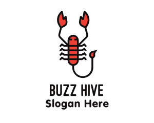 Red Scorpion Arachnid logo design