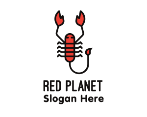 Red Scorpion Arachnid logo design