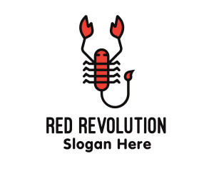 Red Scorpion Arachnid logo design