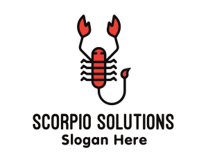 Scorpio - Red Scorpion Arachnid logo design