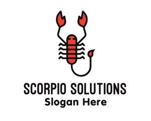 Red Scorpion Arachnid logo design