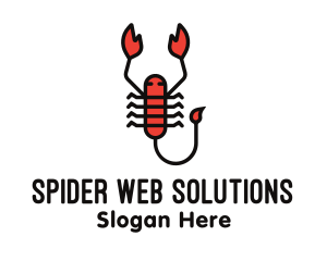 Arachnid - Red Scorpion Arachnid logo design