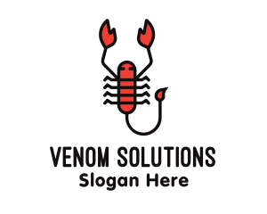 Red Scorpion Arachnid logo design
