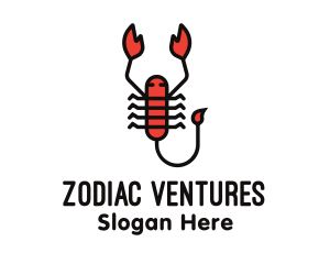 Red Scorpion Arachnid logo design