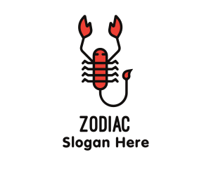 Red Scorpion Arachnid logo design