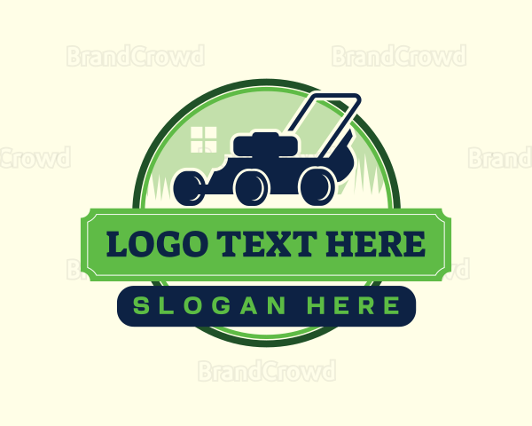 Lawn Mower Gardening Logo