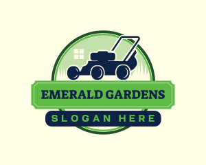 Lawn Mower Gardening logo design