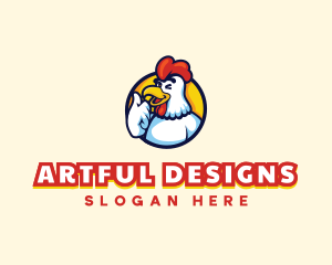 Chicken Rooster Mascot logo design