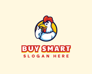 Chicken Rooster Mascot logo design