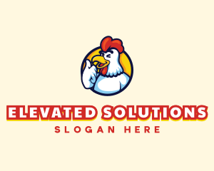 Chicken Rooster Mascot logo design