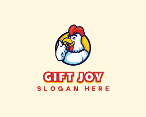 Chicken Rooster Mascot logo design