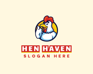 Hen - Chicken Food Restaurant logo design