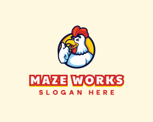 Chicken Food Restaurant logo design