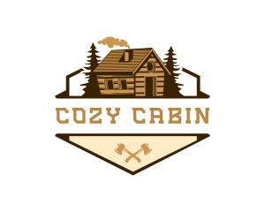 Cabin - Cabin Woodworking Axe logo design