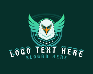Character - Eagle Wings Protection logo design