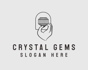 Hand Diamond Jewelry logo design