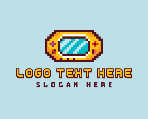 Super Mario - Retro Pixel Gaming Console logo design