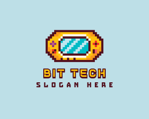 Retro Pixel Gaming Console logo design