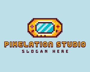 Retro Pixel Gaming Console logo design