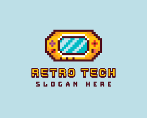 Retro Pixel Gaming Console logo design