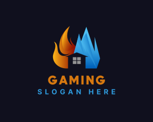 Flaming Frozen Ice House Logo