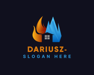 Heat - Flaming Frozen Ice House logo design