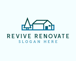 Renovate - House Minimalist Realty logo design