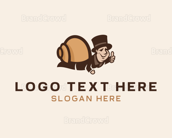 Human Snail Hat Logo