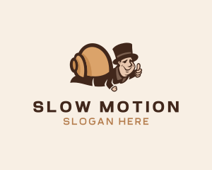 Slug - Human Snail Hat logo design