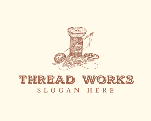 Thread - Needle Thread Dressmaker logo design