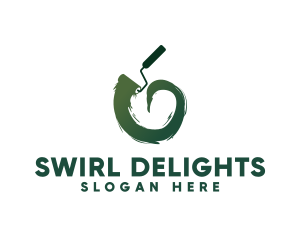 Swirl - Paint Roller Swirl logo design
