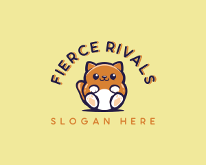 Fluffy Cat Pet logo design