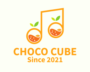 Music - Orange Note Juice logo design