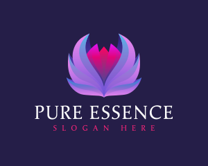 Pure - Lotus Flower Wellness logo design