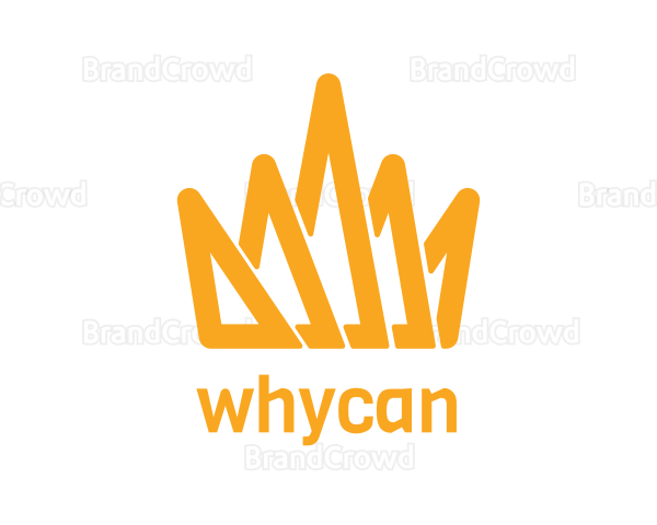 Gold Crown Outline Logo